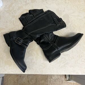 Sbicca Black Leather Riding Boots